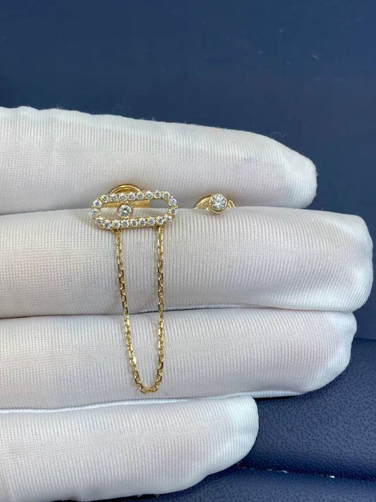 MSSK chain and stud earrings