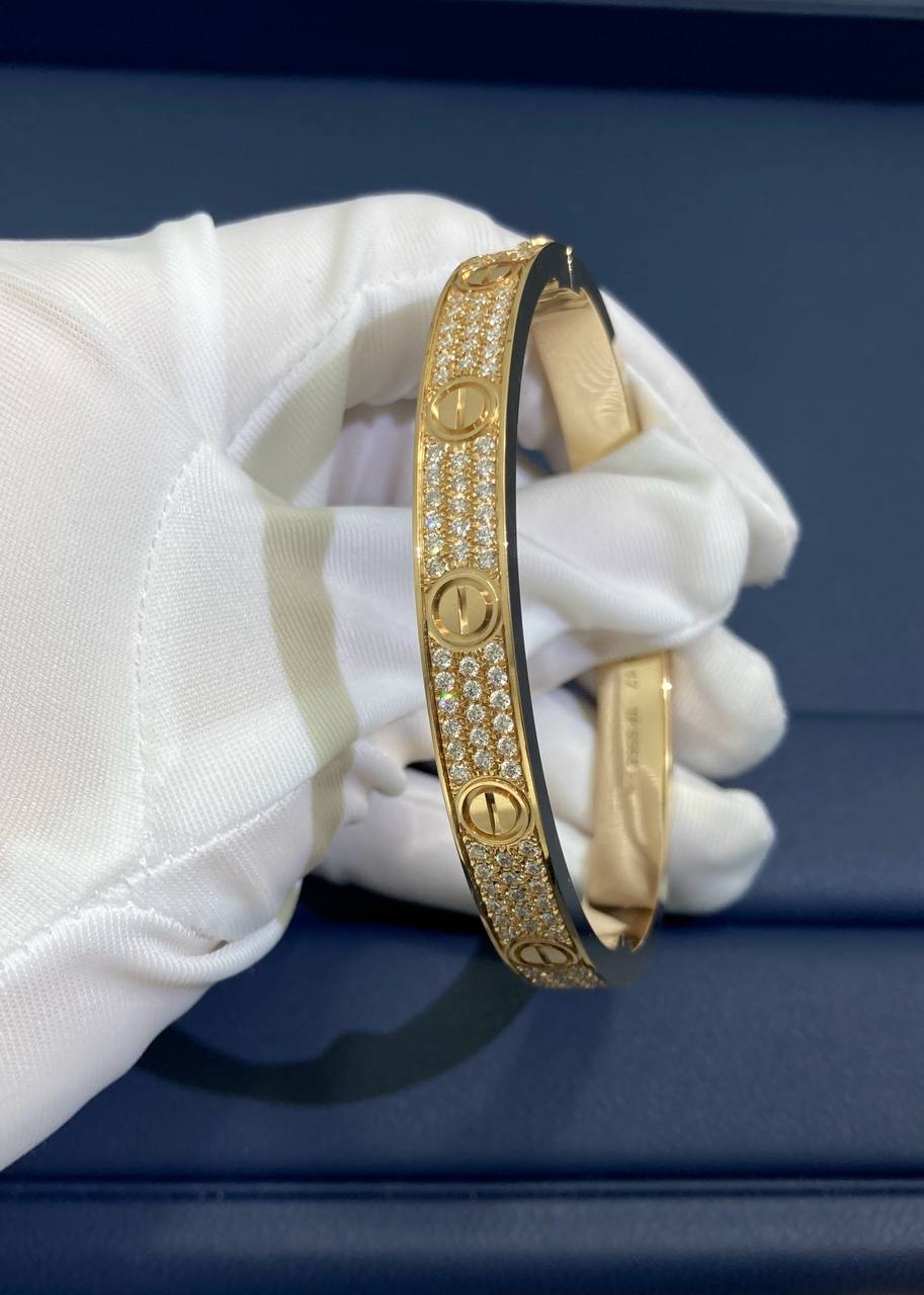 Love full pave diamond bracelet Classic model