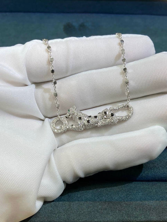 Panther full pave diamond pendant