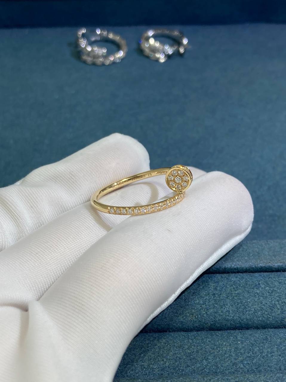 Nail full pave diamond ring Small model