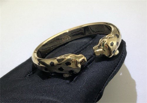 Panther double heard bracelet, Large model