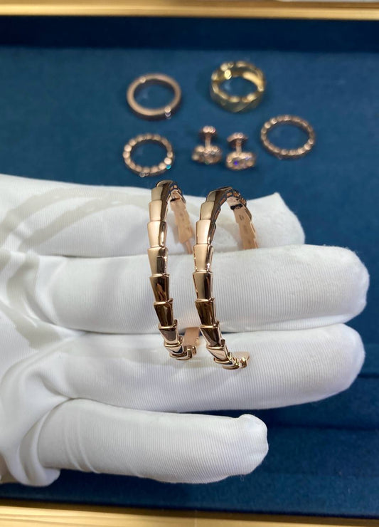 Serpenti hoop earrings