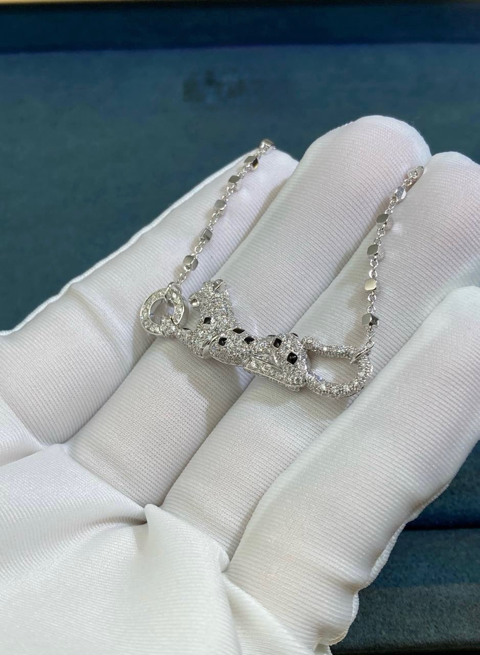 Panther full pave diamond pendant