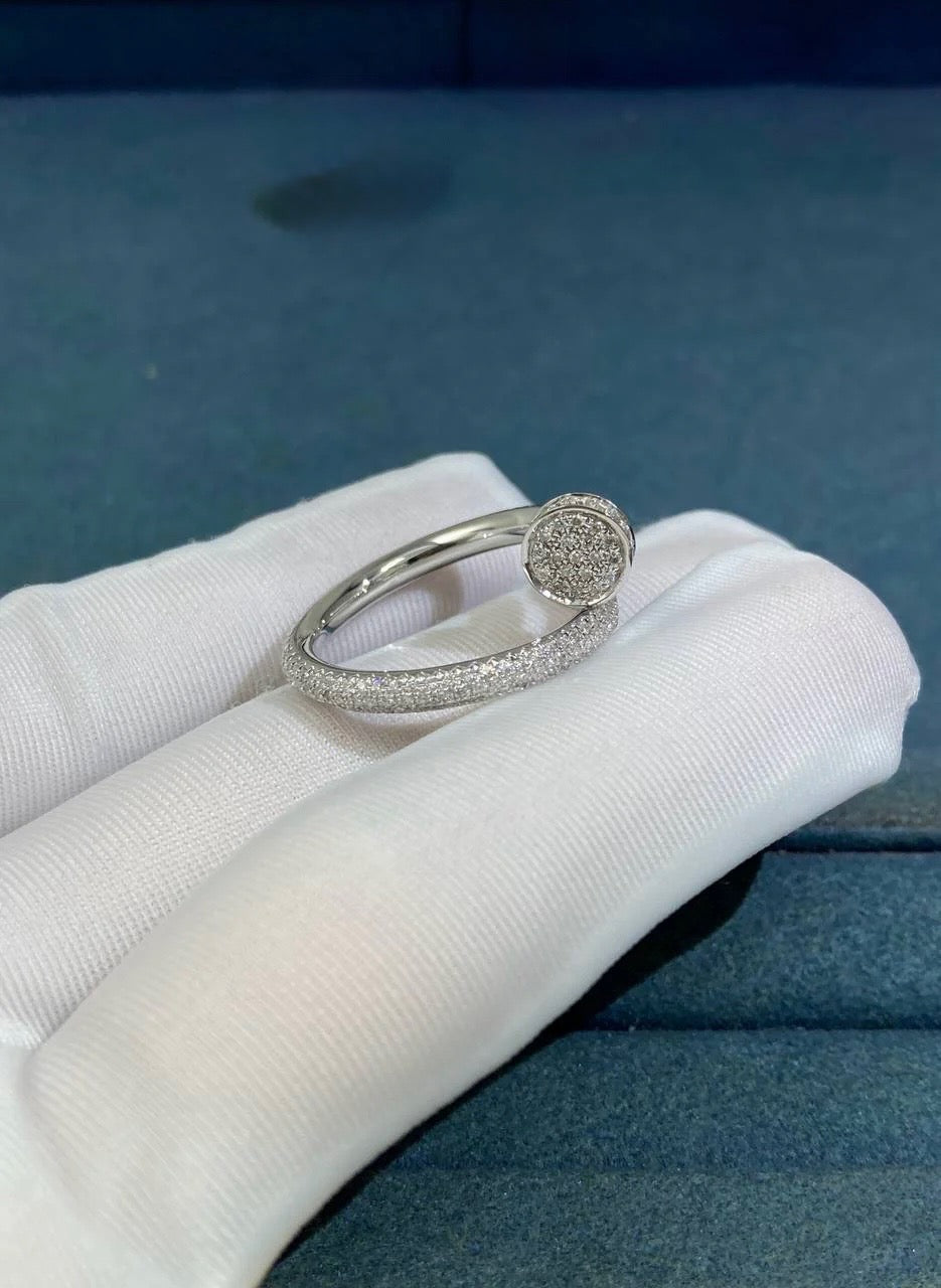 Nail full pave diamond ring, Classic model