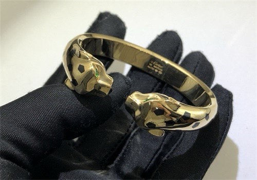 Panther double heard bracelet, Large model