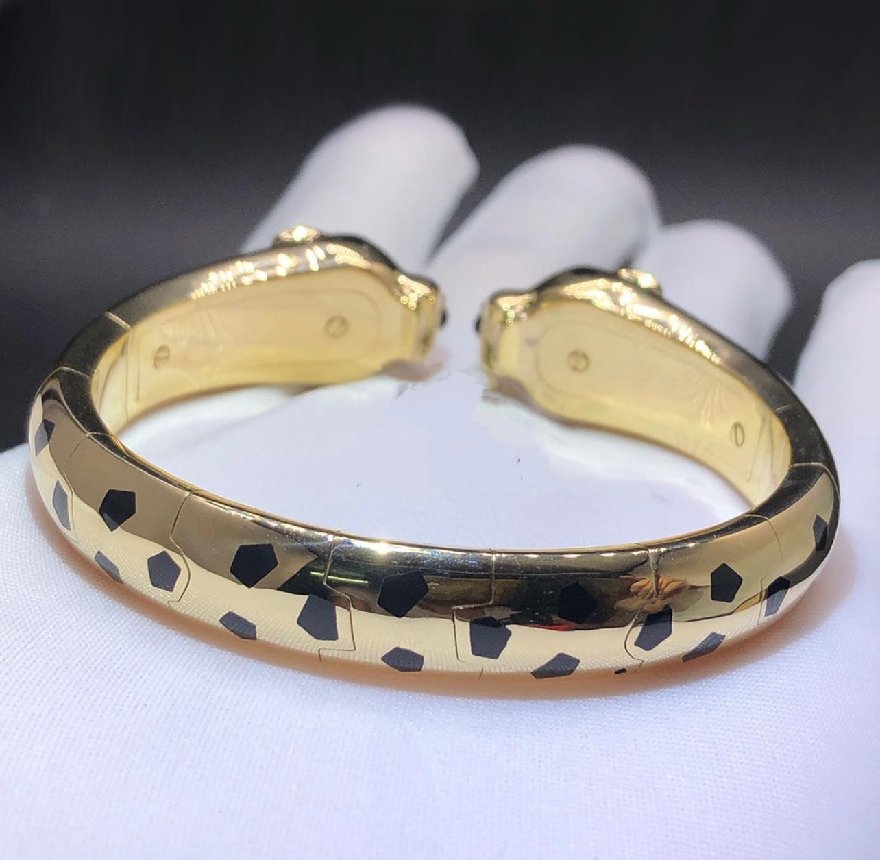 Panther double heard bracelet, Large model
