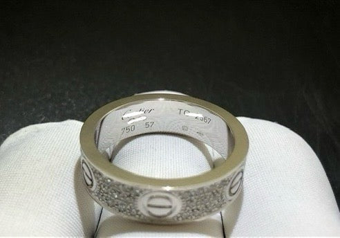 Love full pave diamond ring, Classic model