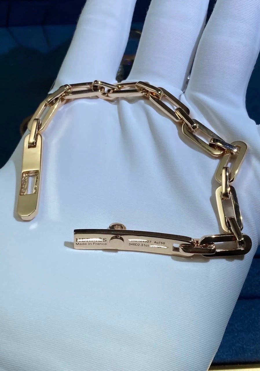 HRMS full pave diamond chain bracelet