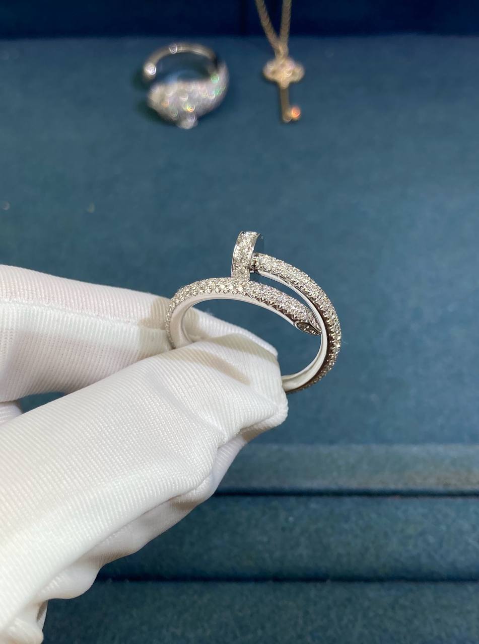 Nail full pave diamond ring, Classic model