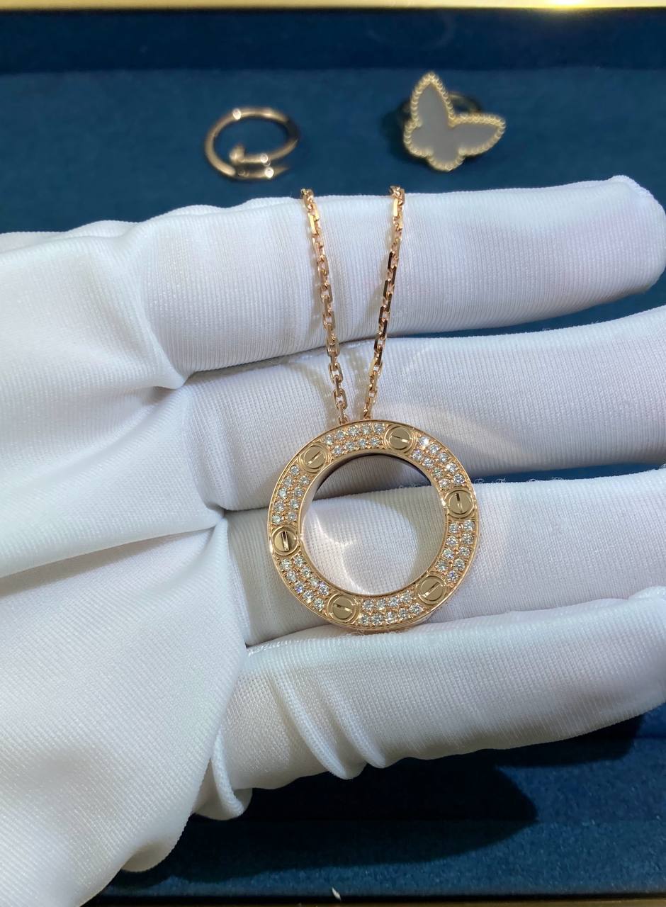 Love full pave diamond pendant