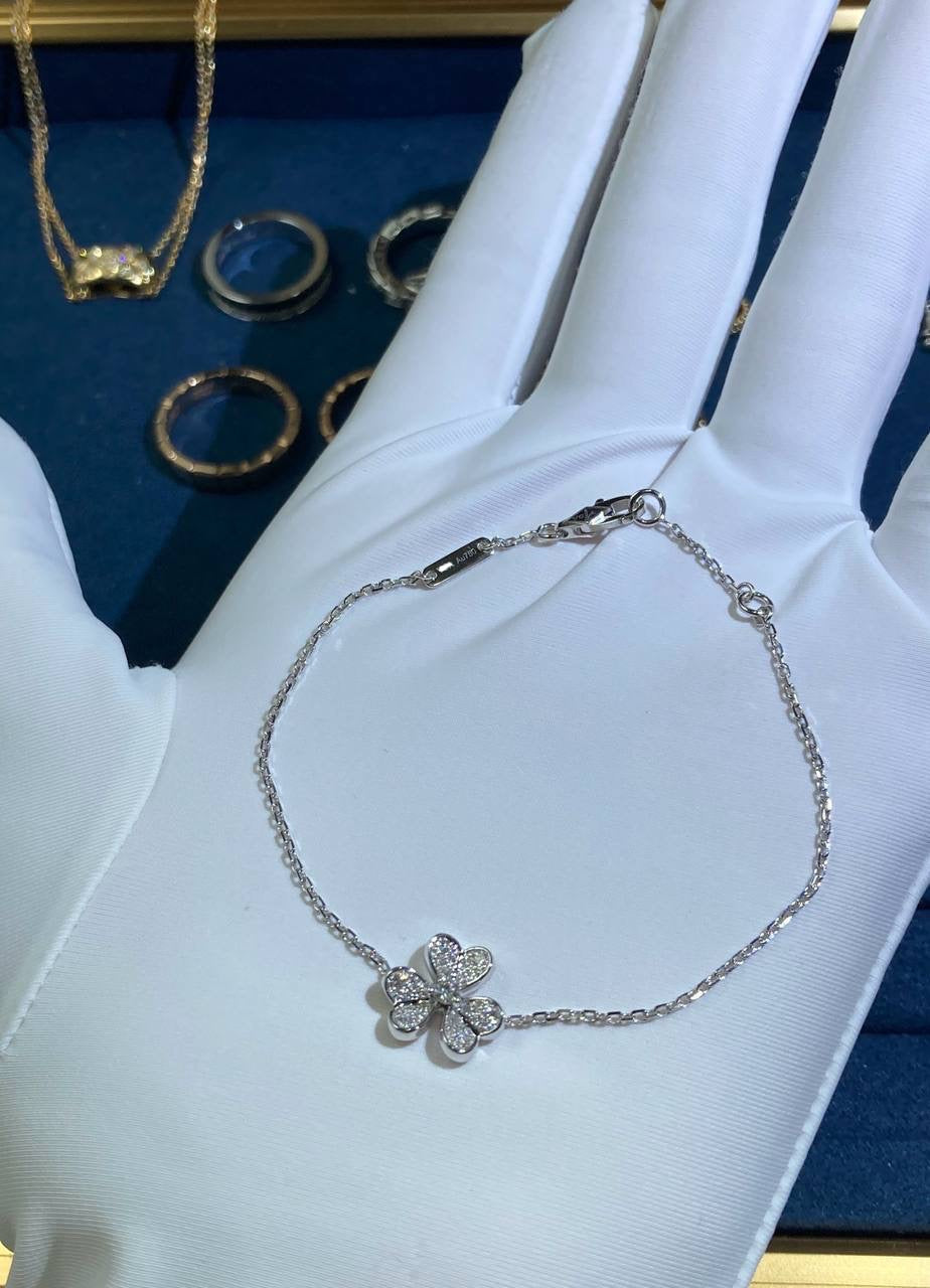VC floral full pave diamond bracelet, Mini model