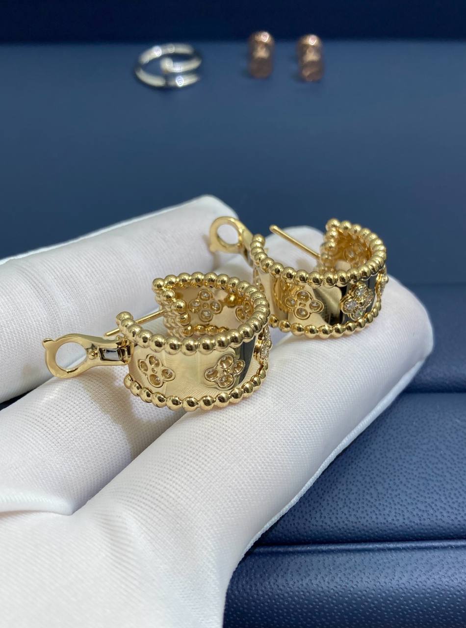 VC hoop earrings with diamonds