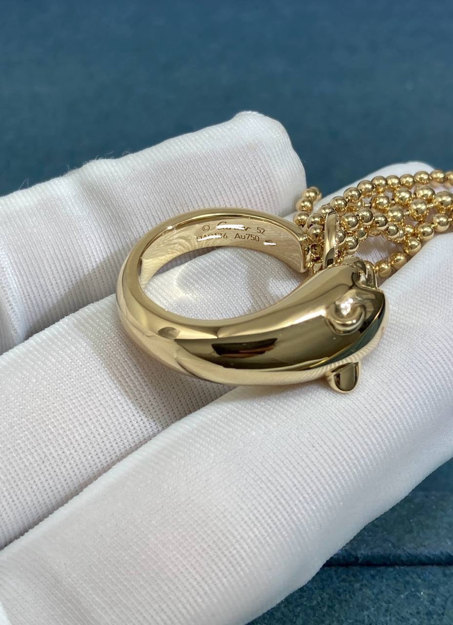 Panther ring with diamonds