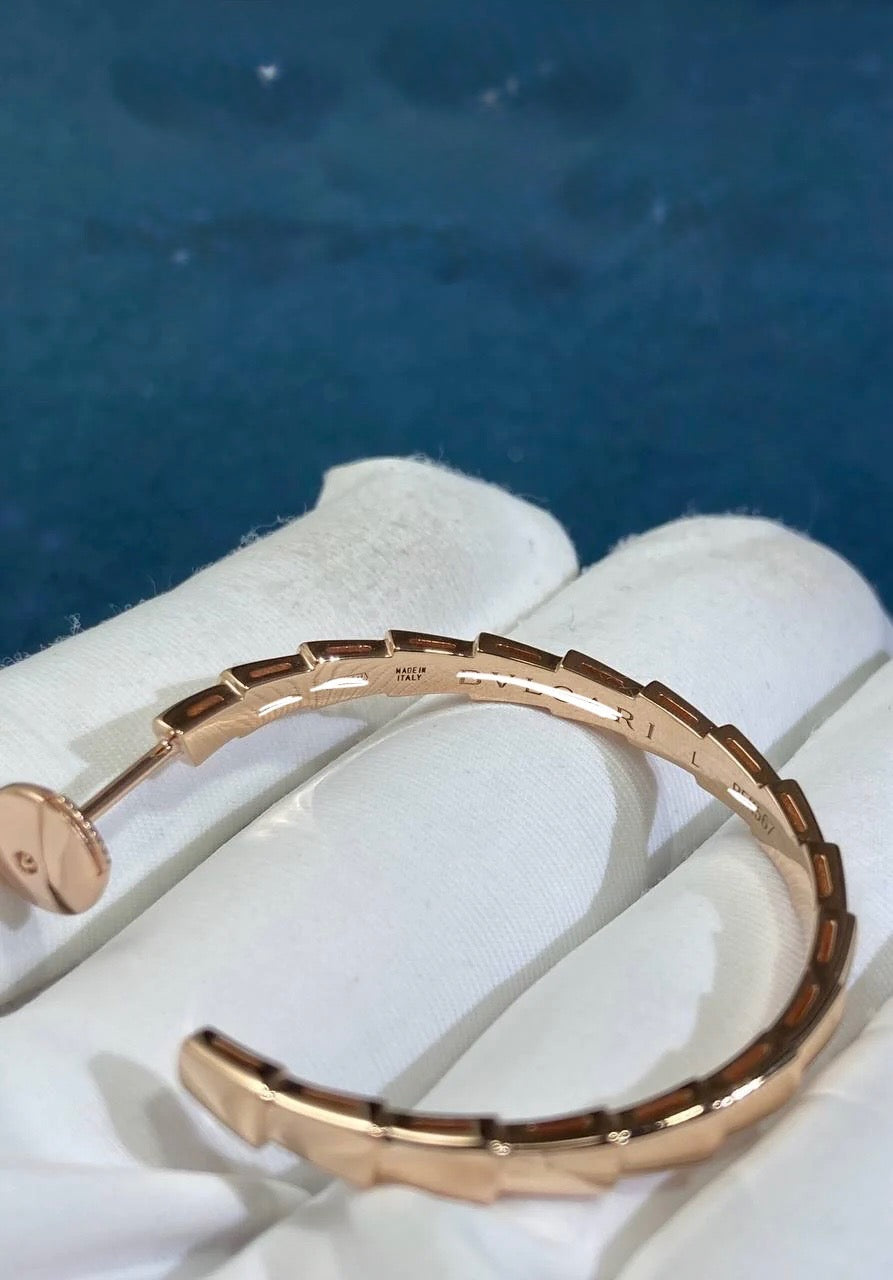 Serpenti hoop earrings