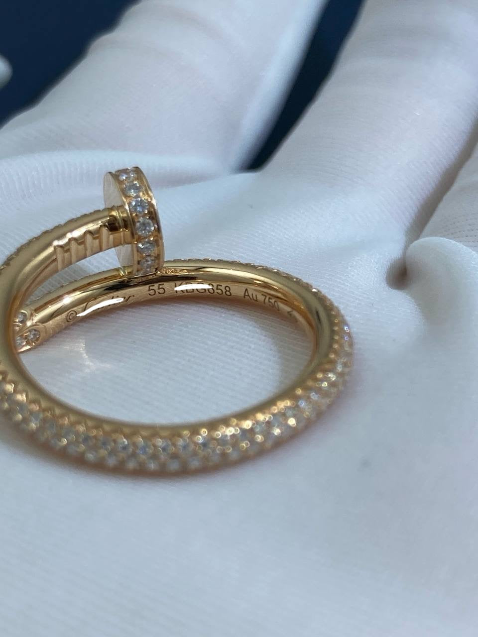 Nail full pave diamond ring, Classic model