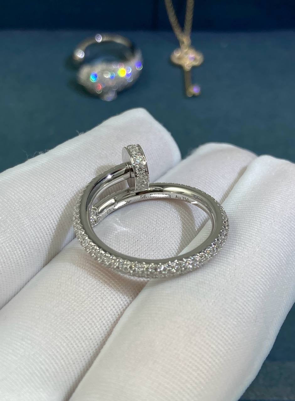 Nail full pave diamond ring, Classic model