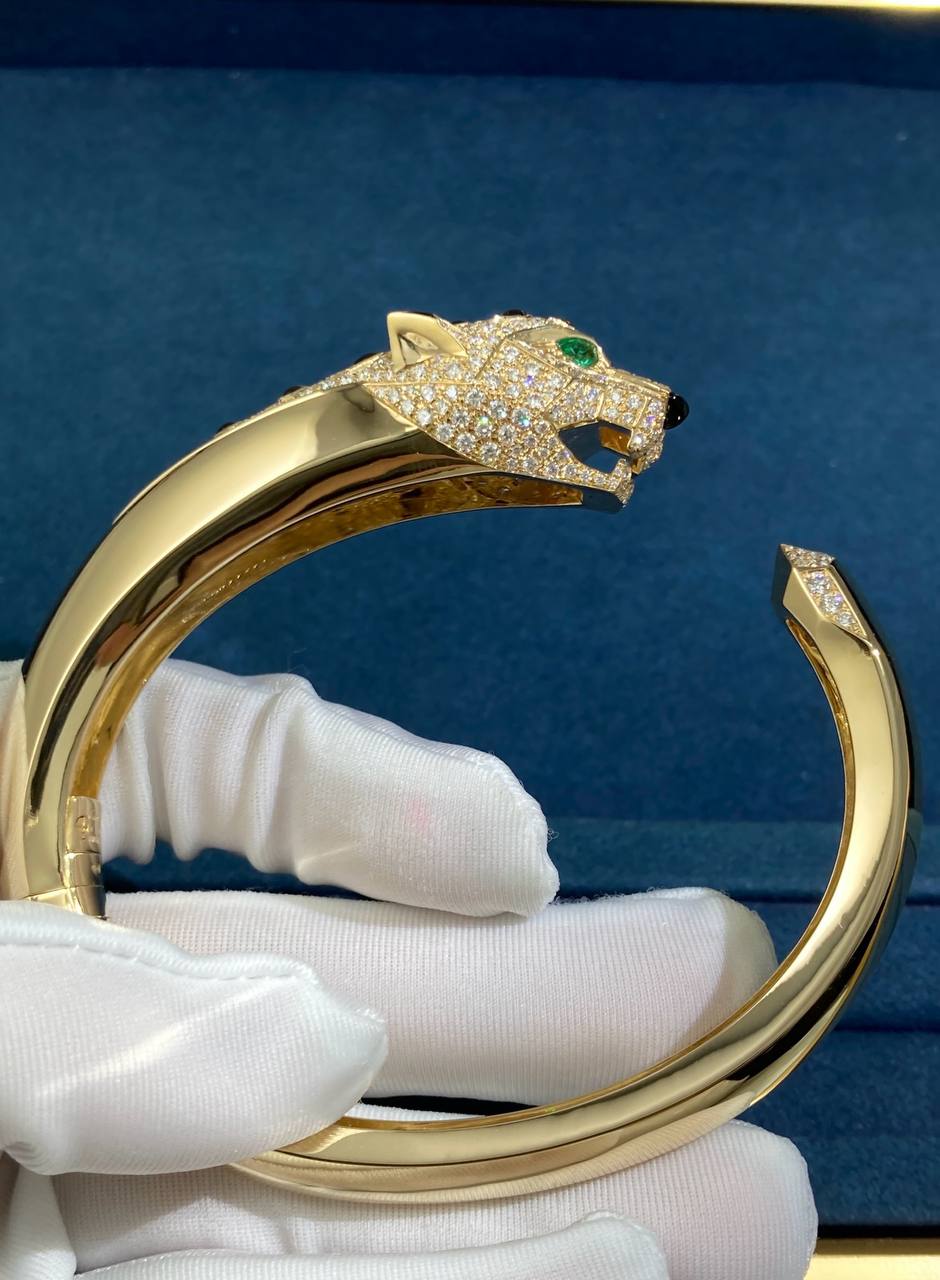 Panther bracelet with diamonds, Large model
