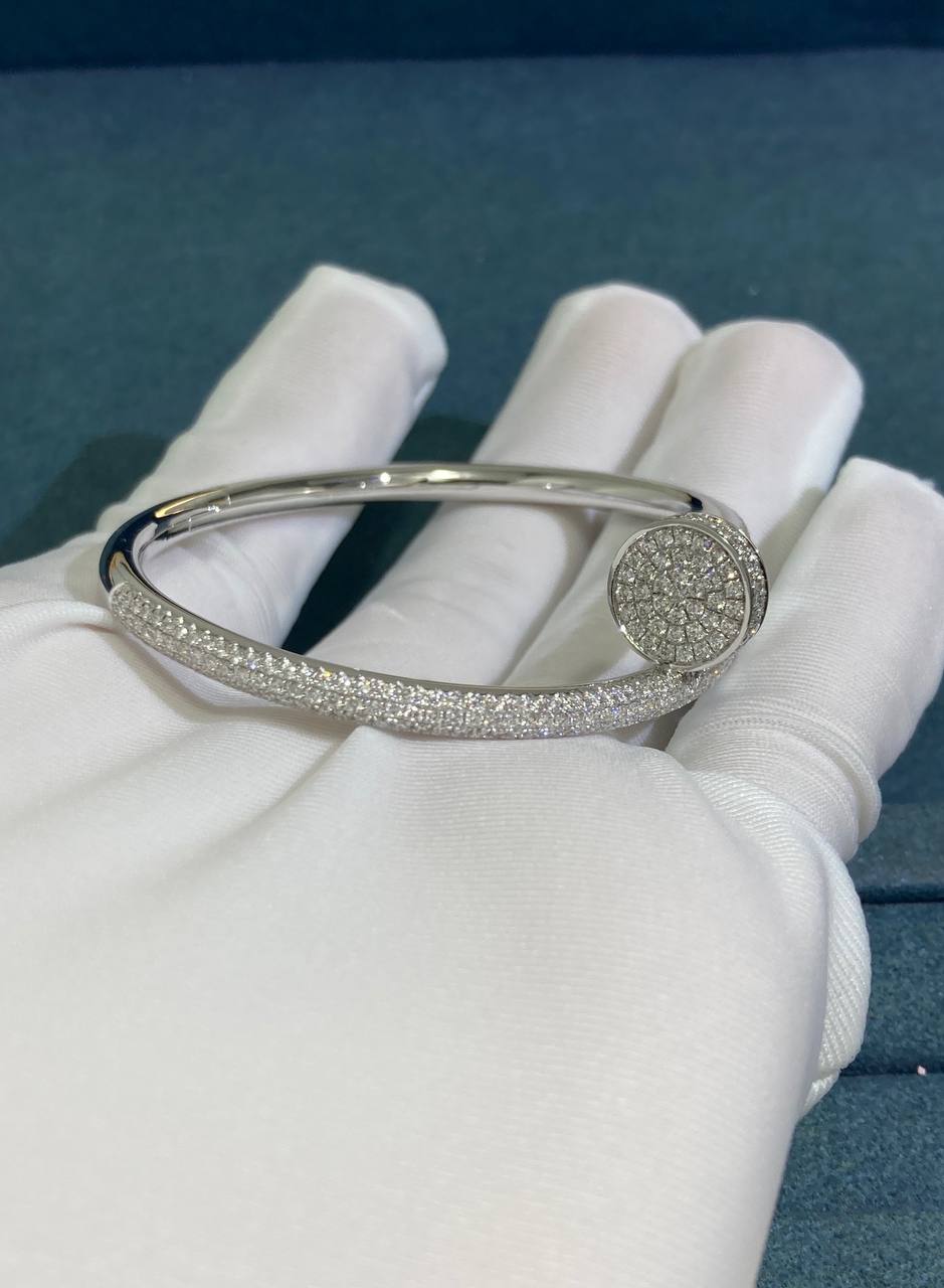 Nail full pave diamond bracelet