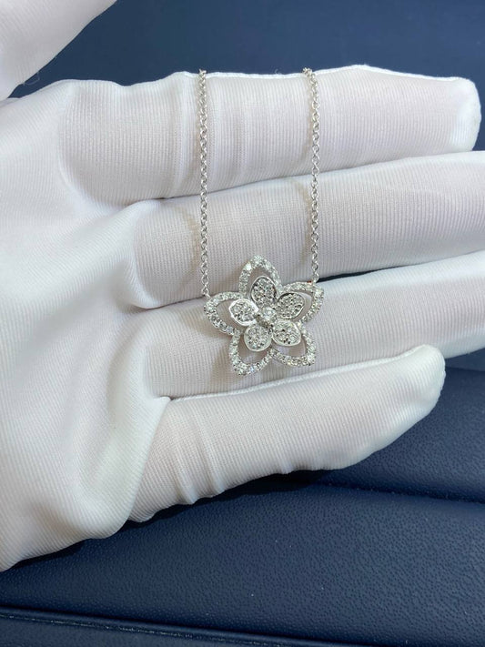 GRFF floral full pave diamond pendant