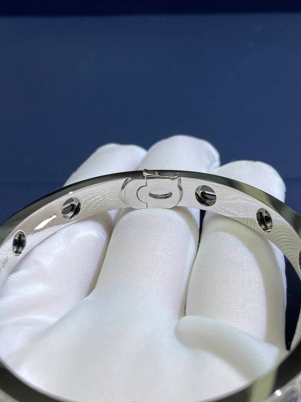 Love full pave diamond bracelet with ceramic, Classic model