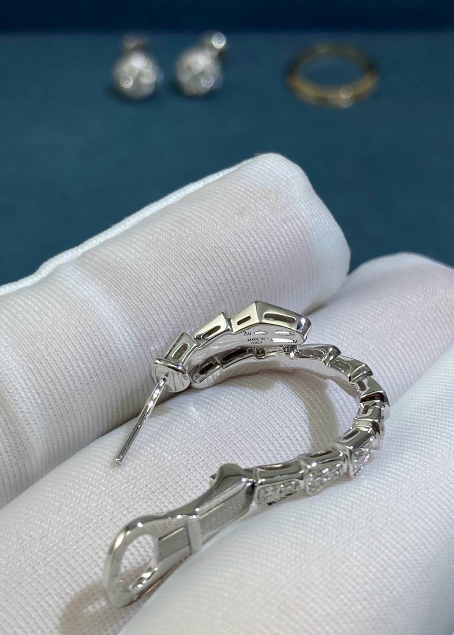 Serpenti full pave diamond earrings