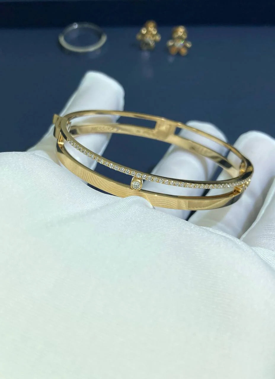 MSSK bracelet with with half-pave diamonds