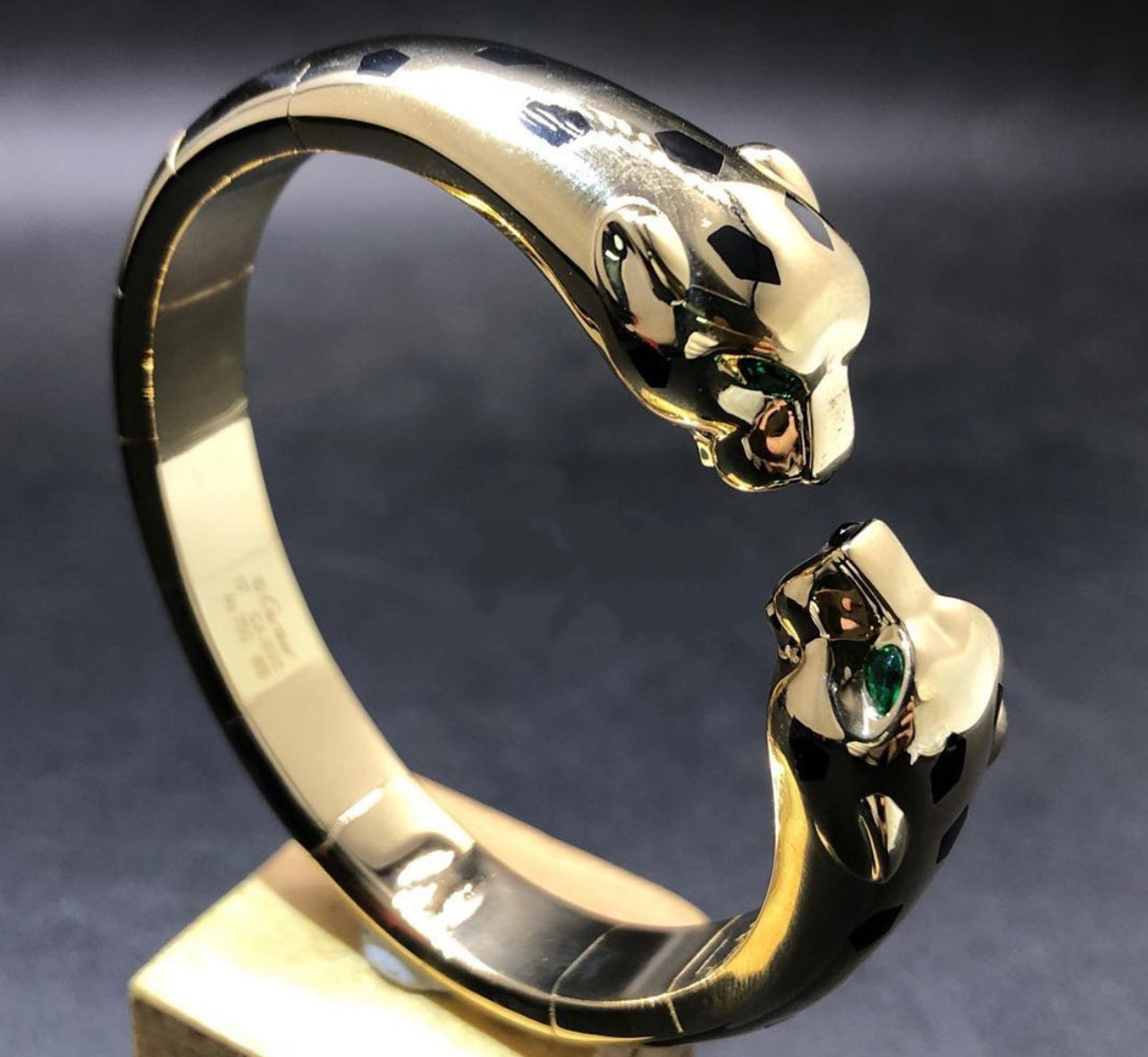 Panther double heard bracelet, Large model