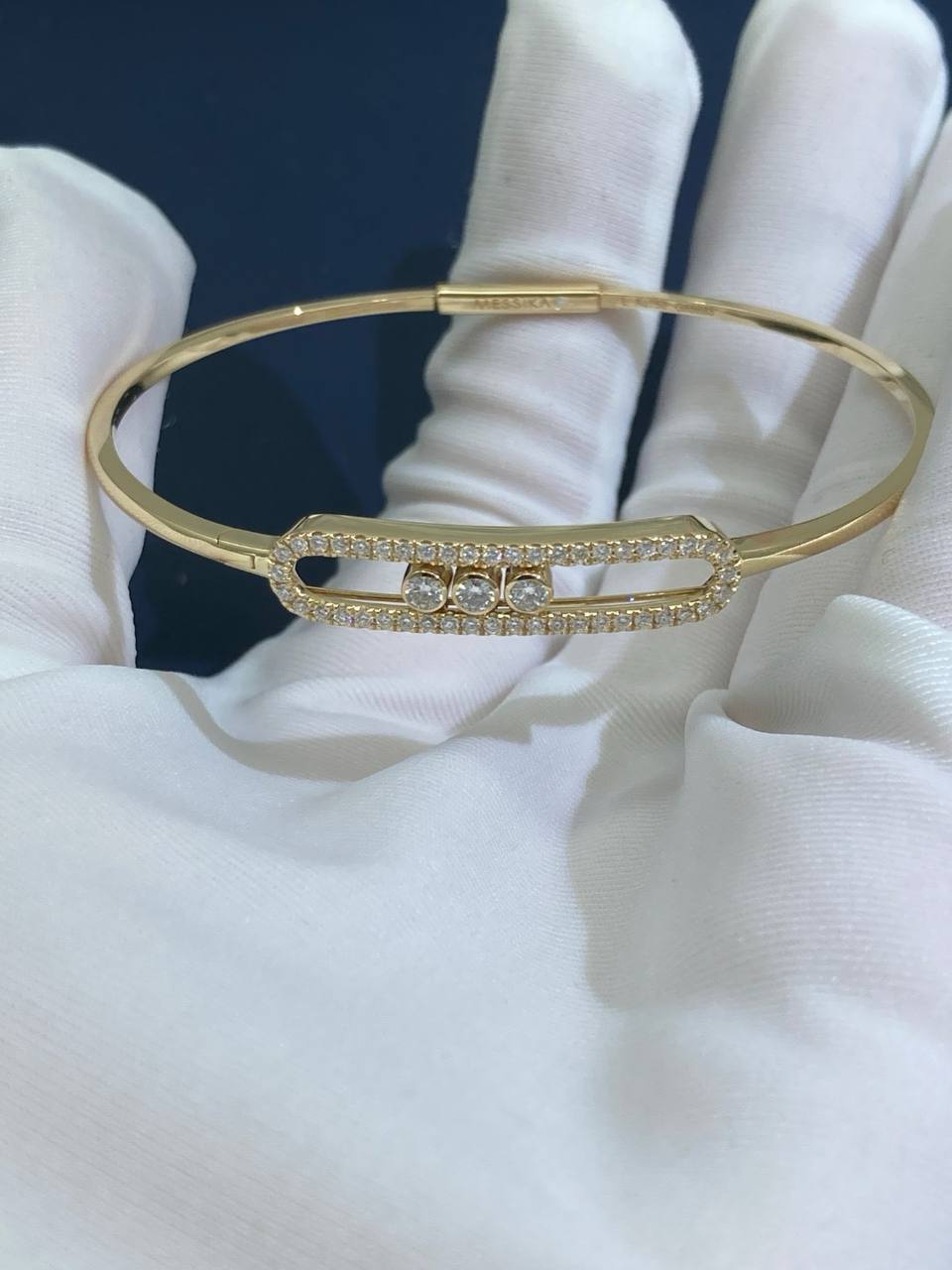 MSSK pave diamond thin bracelet