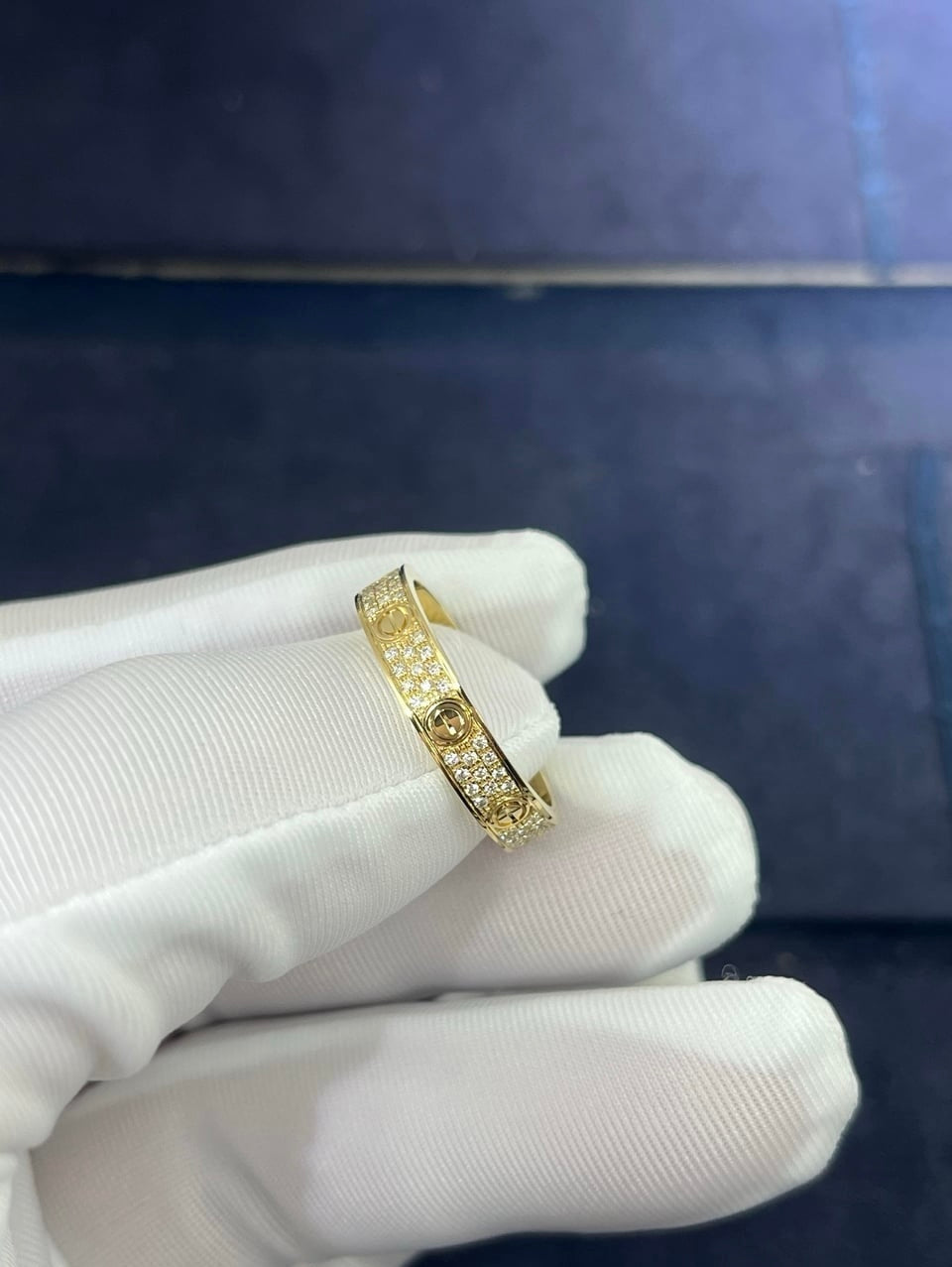 Love full pave diamond ring, Small model