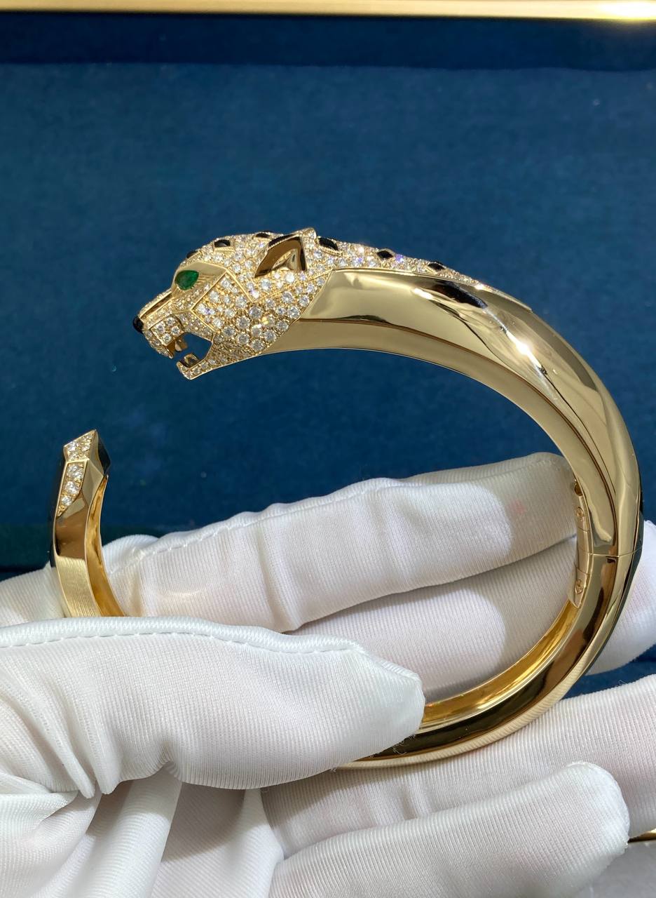 Panther bracelet with diamonds, Large model
