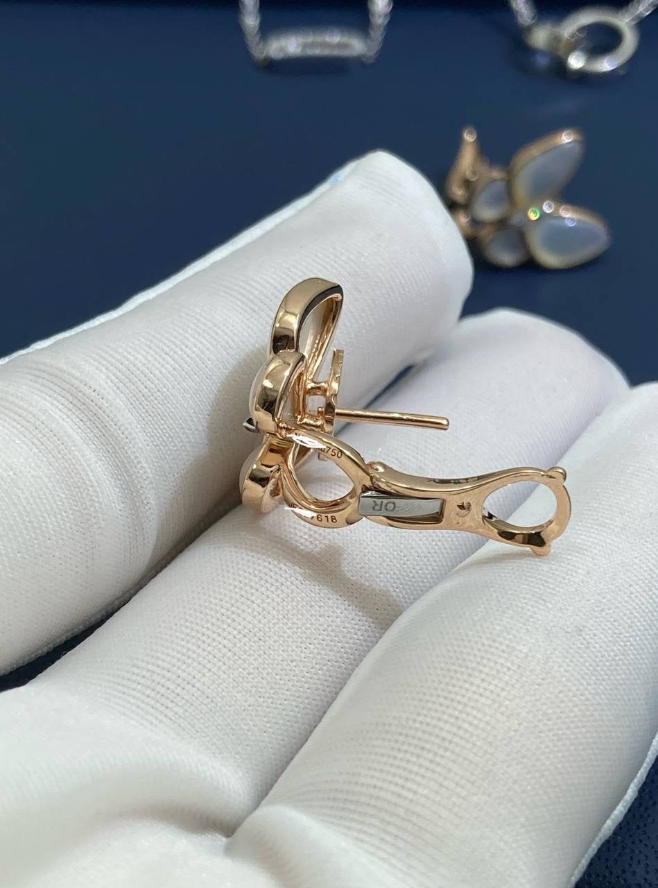 VC Butterfly earrings with 2 diamonds