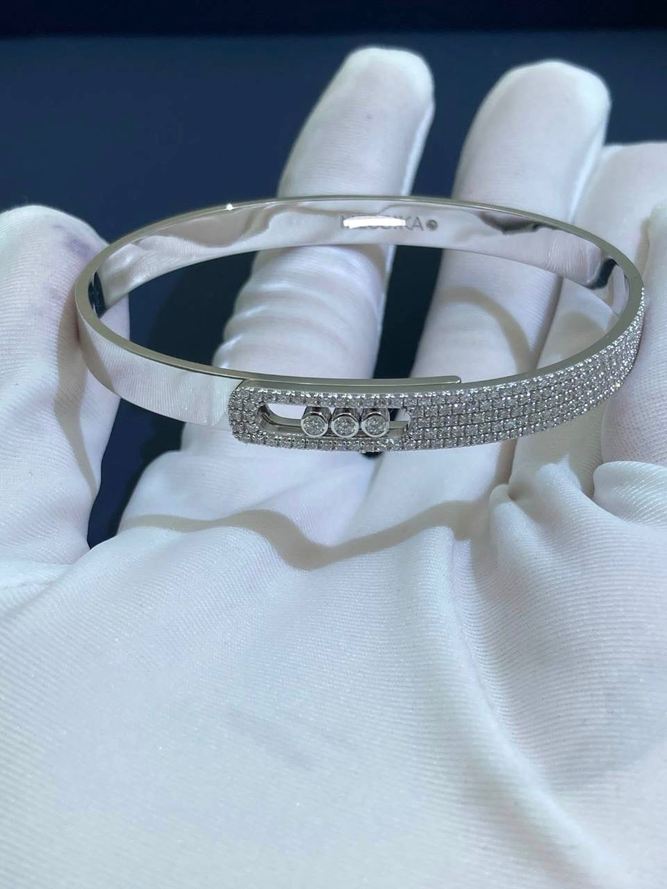 MSSK half pave diamond bracelet, classic model