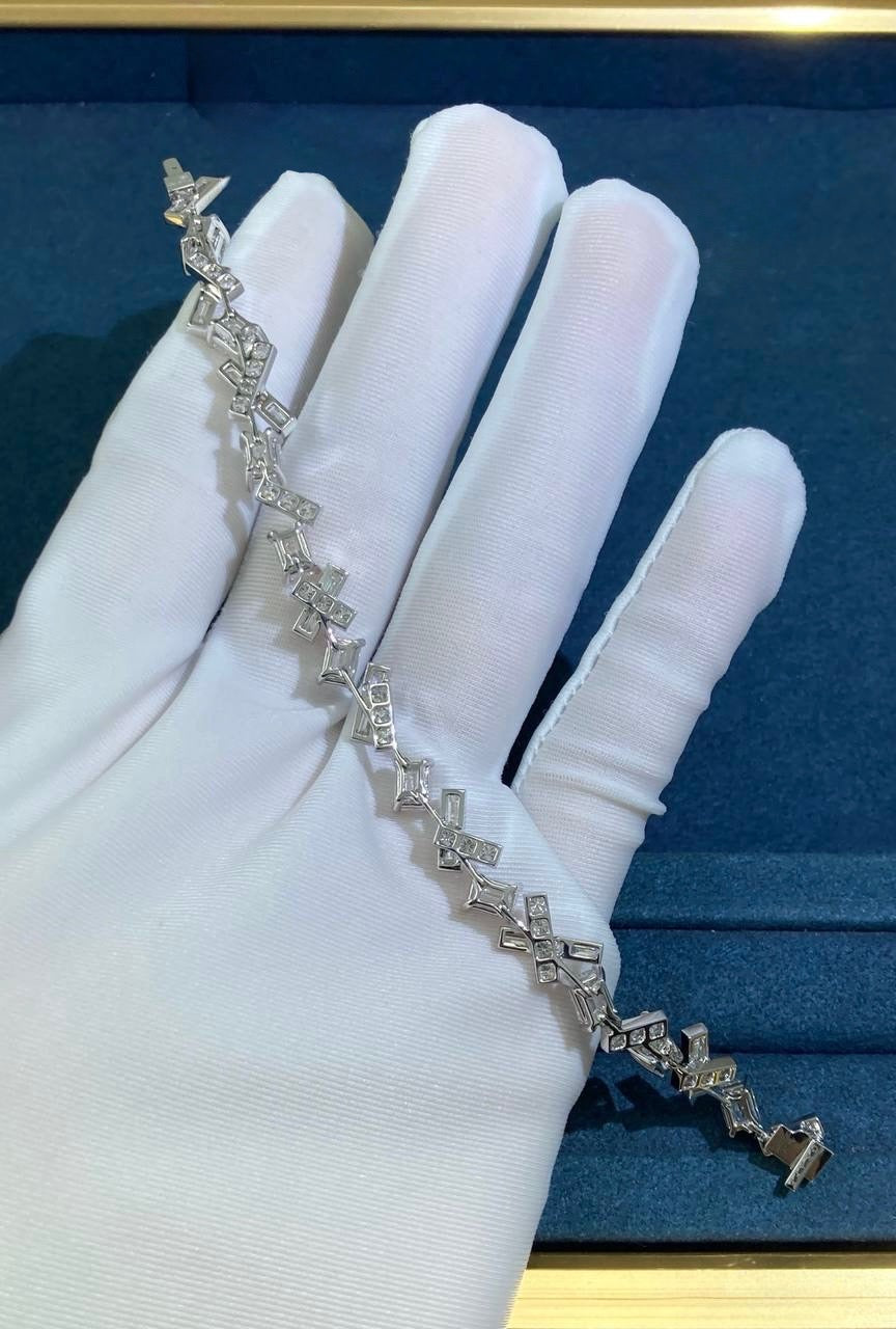 GRFF full pave diamond tread bracelet