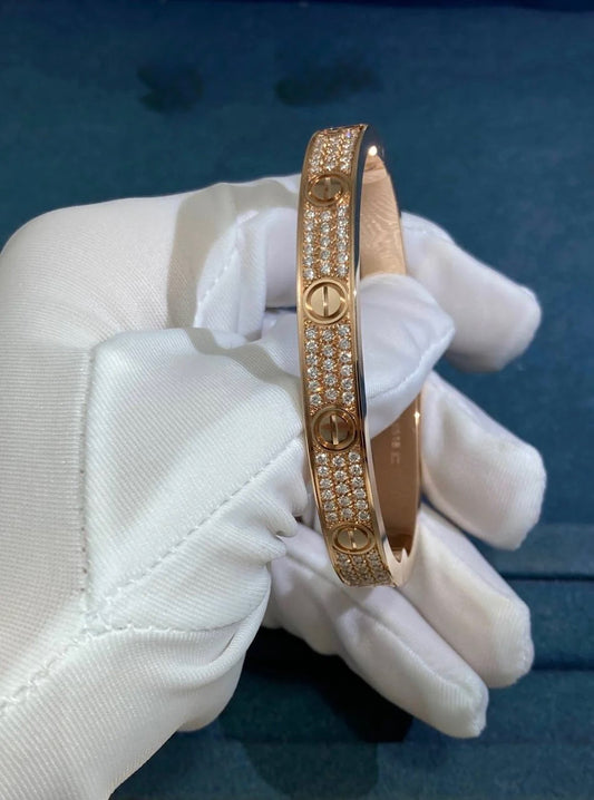 Love full pave diamond bracelet, Classic model