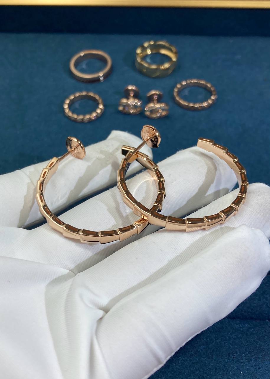 Serpenti hoop earrings