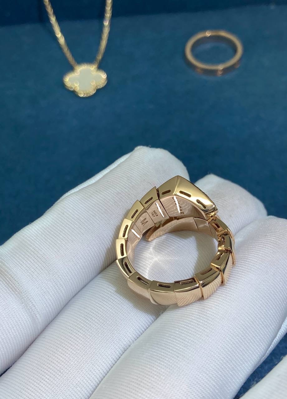 Serpenti ring with diamonds, Large model