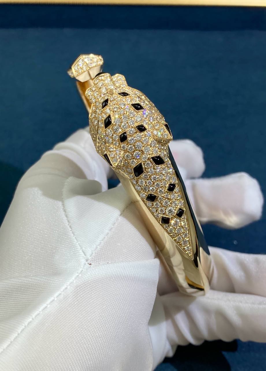 Panther bracelet with diamonds, Large model