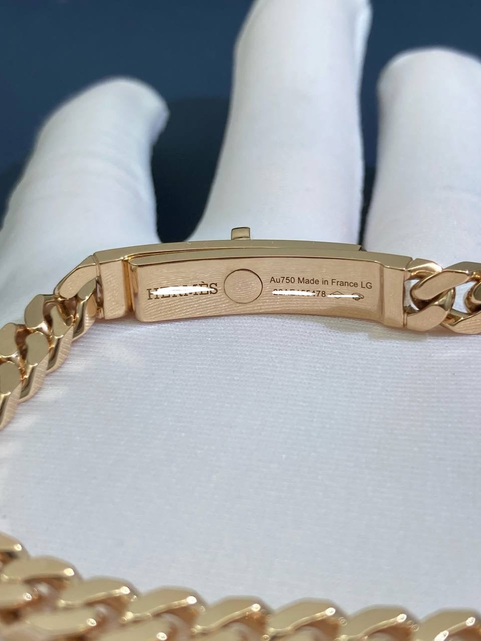 HRMS chain bracelet with diamonds