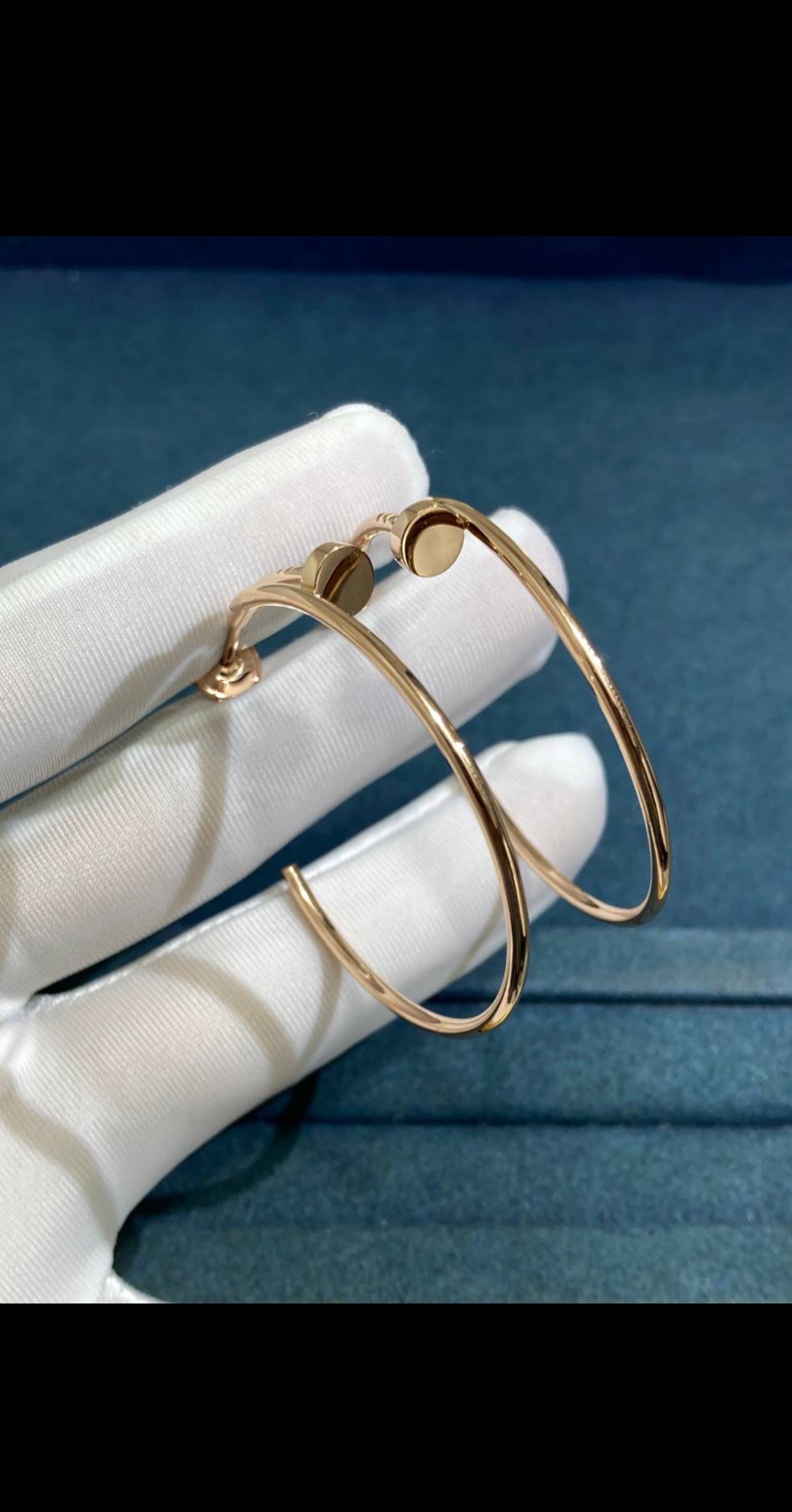 Nail hoop earrings