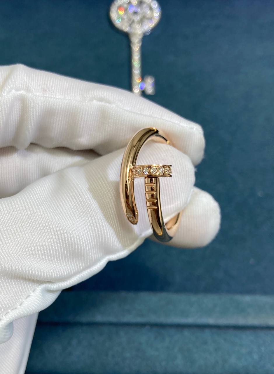Nail ring with diamonds, Classic model