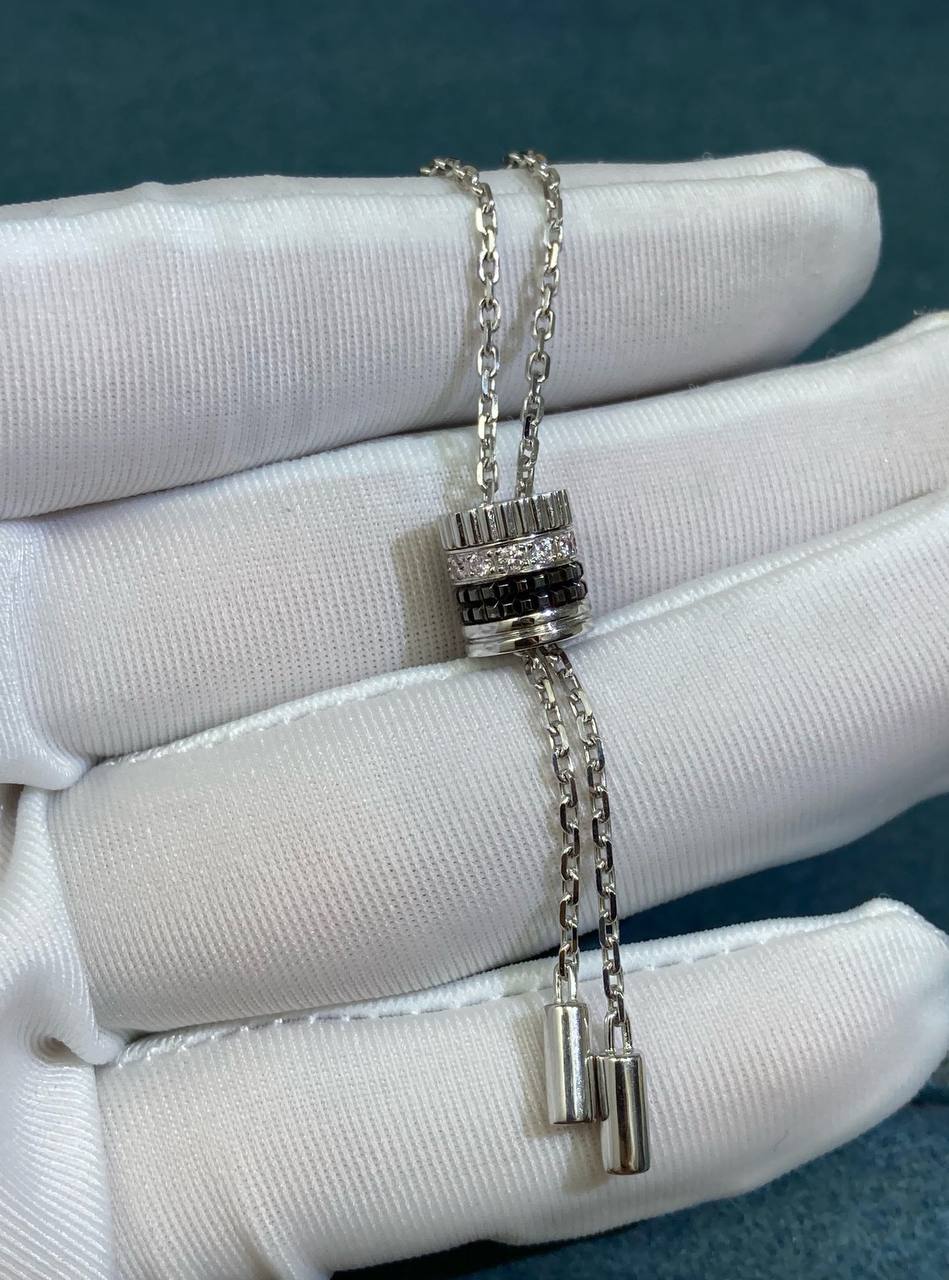 BCHRN necklace with diamonds and PVD, Small model
