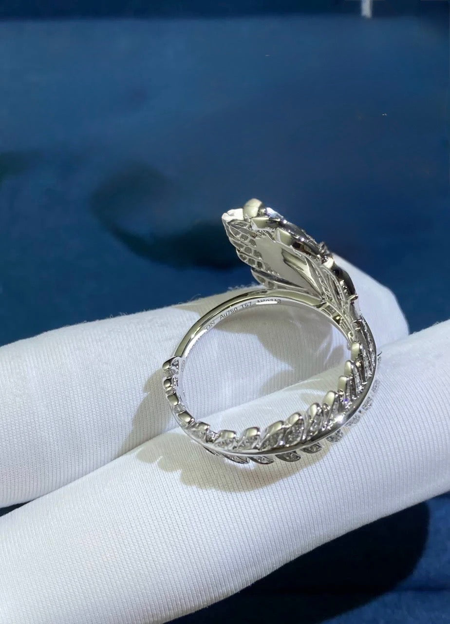 BCHRN feather full pave diamond ring
