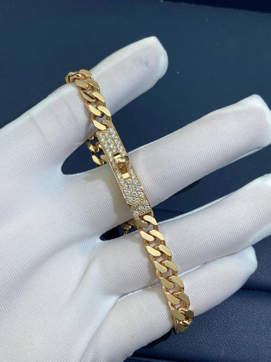 HRMS chain bracelet with diamonds
