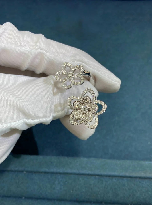 GRFF floral full pave double ring