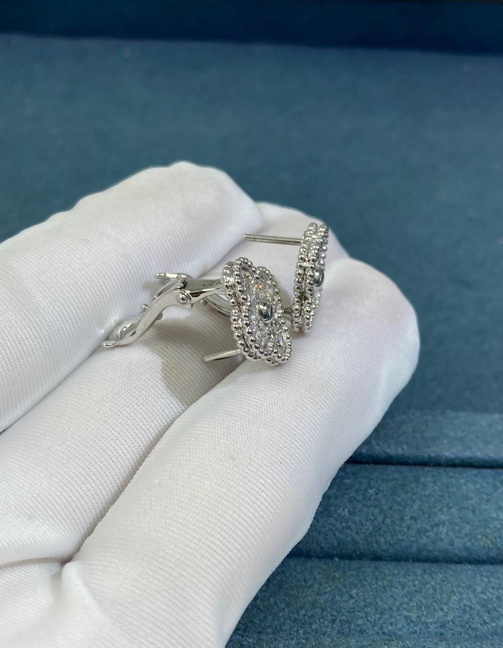 VC full pave diamond earrings 15mm