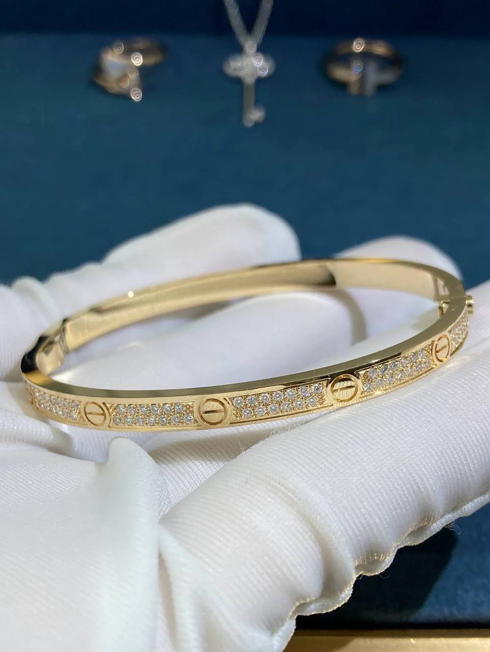 Love full pave diamond bracelet Small model