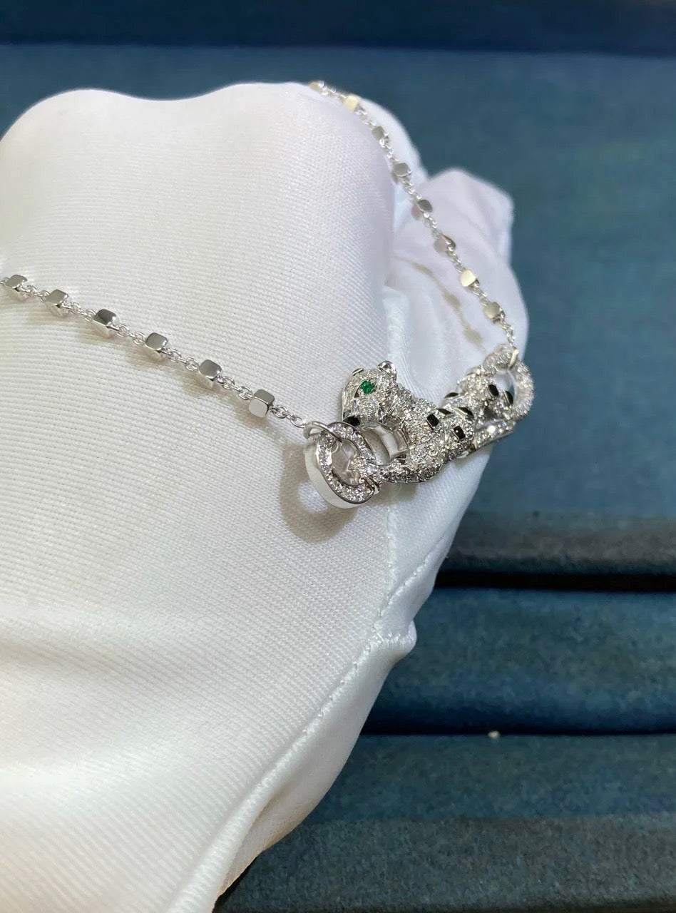 Panther full pave diamond pendant