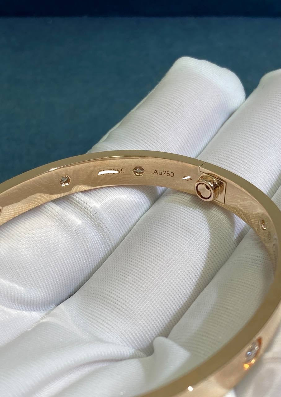 Love bracelet with 10 diamonds, Classic model