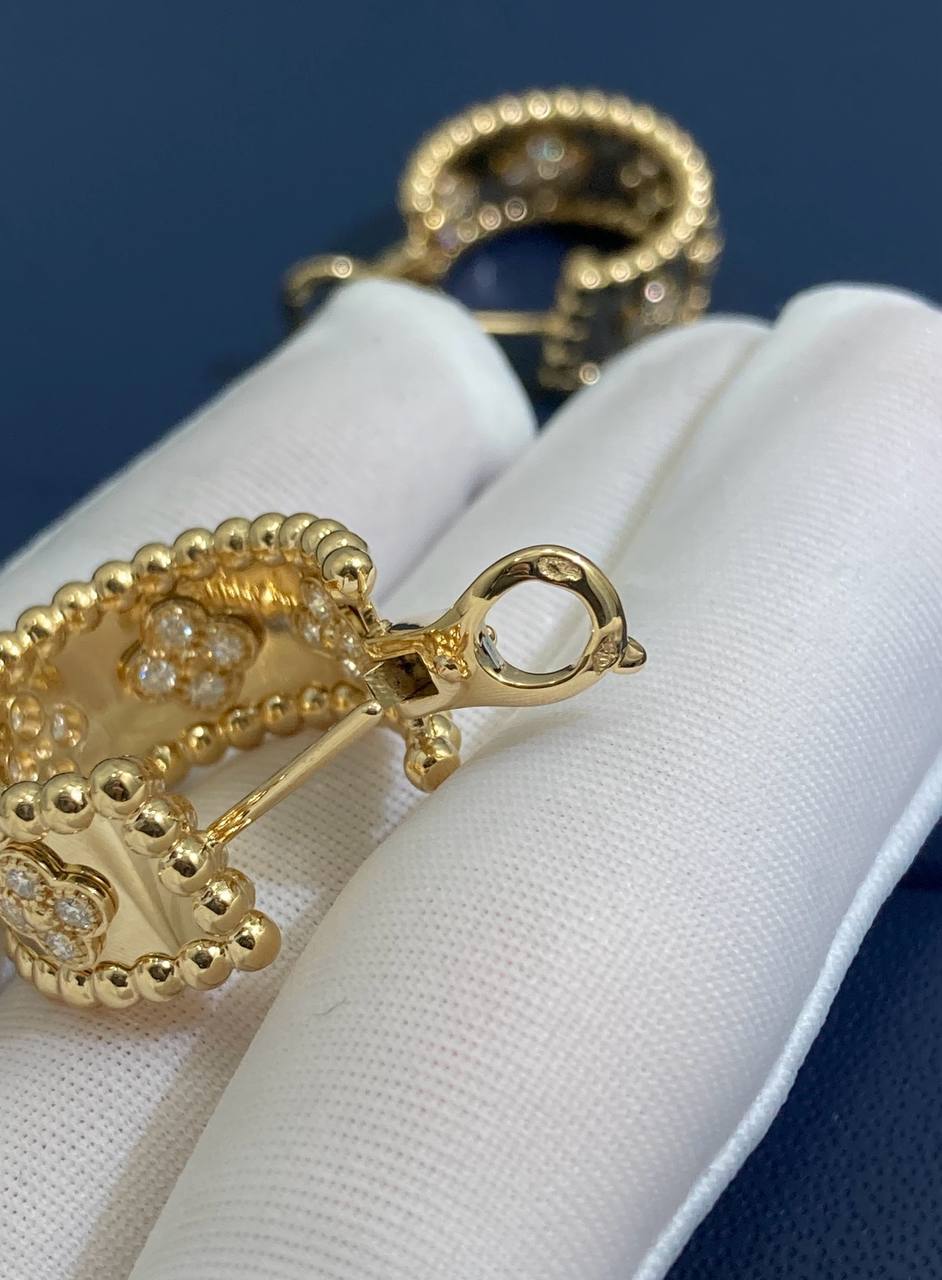 VC hoop earrings with diamonds