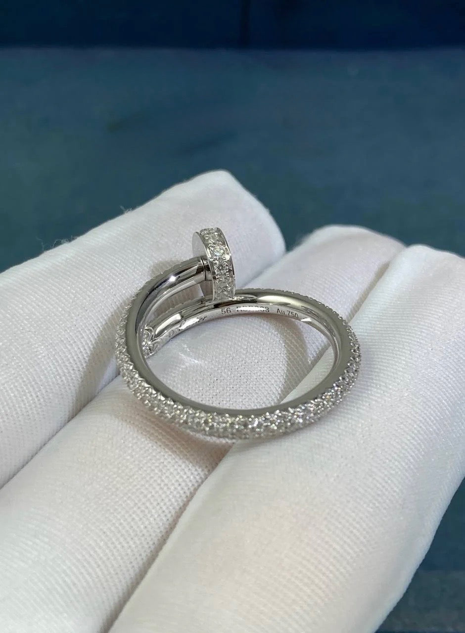 Nail full pave diamond ring, Classic model